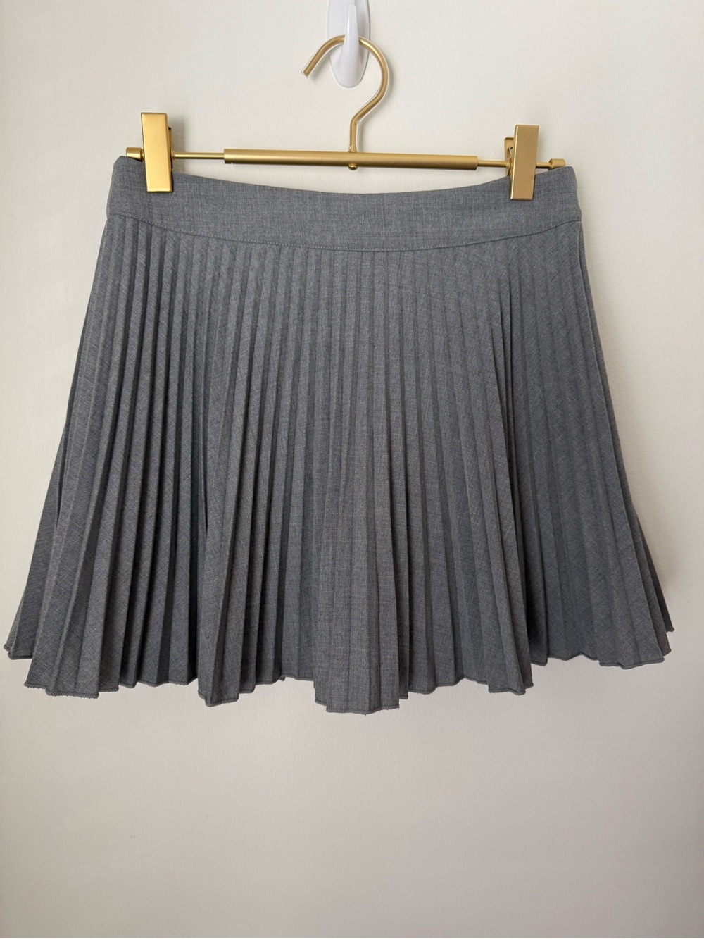 H&M Pleated Mini Skort Gray 2
